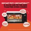 image:imageInstant Pot No Preheat Required 4Slice Air Fryer Toaster Oven with InstantHeat Technology 7in1 Air Fry Bake Toast Roast Broil Warm and Make Pizza6Slice