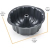 image:imageInstant Pot Official NonStick Fluted Cake Pan 7Inch Gray  Versatile Baking Mold for Bundt Cakes Lasagna Macaroni and Cheese Casseroles and More  Compatible with 6Quart and 8Quart Cookers7inch