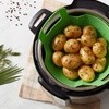 image:imageInstant Pot Official Silicone Steamer Basket Versatile and BPAFree Compatible with 6 Qt and 8 Qt Cookers Ideal for Steaming Vegetables Fish and More Dishwasher Safe Heat Resistant up Green