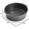 image:imageInstant Vortex Official Nonstick Round Cake Pan Gray  Ideal for Baking Cakes Casseroles and More  Aluminized Steel for Even Cooking NonStick Surface Heat Resistant to 450F Dishwasher SafeRound Cake Pan