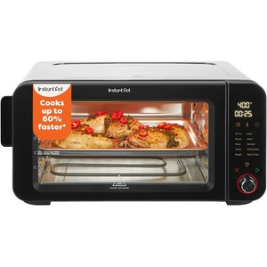 image:imageInstant Pot No Preheat Required 4Slice Air Fryer Toaster Oven with InstantHeat Technology 7in1 Air Fry Bake Toast Roast Broil Warm and Make Pizza6Slice